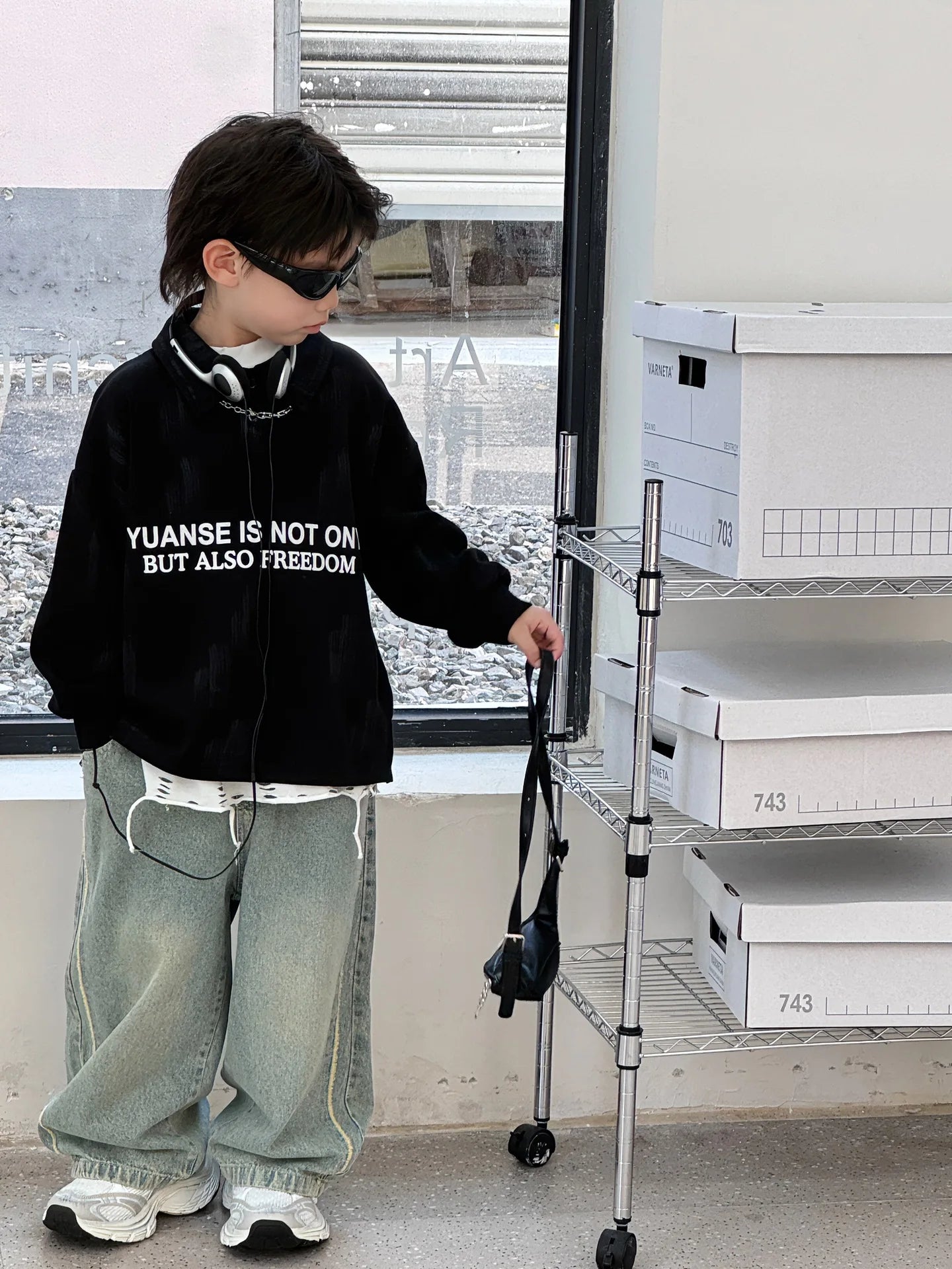 jeans pants 2024 Autumn New Korean Boys' Fashion  Retro Jeans Children's Pants  boys clothes