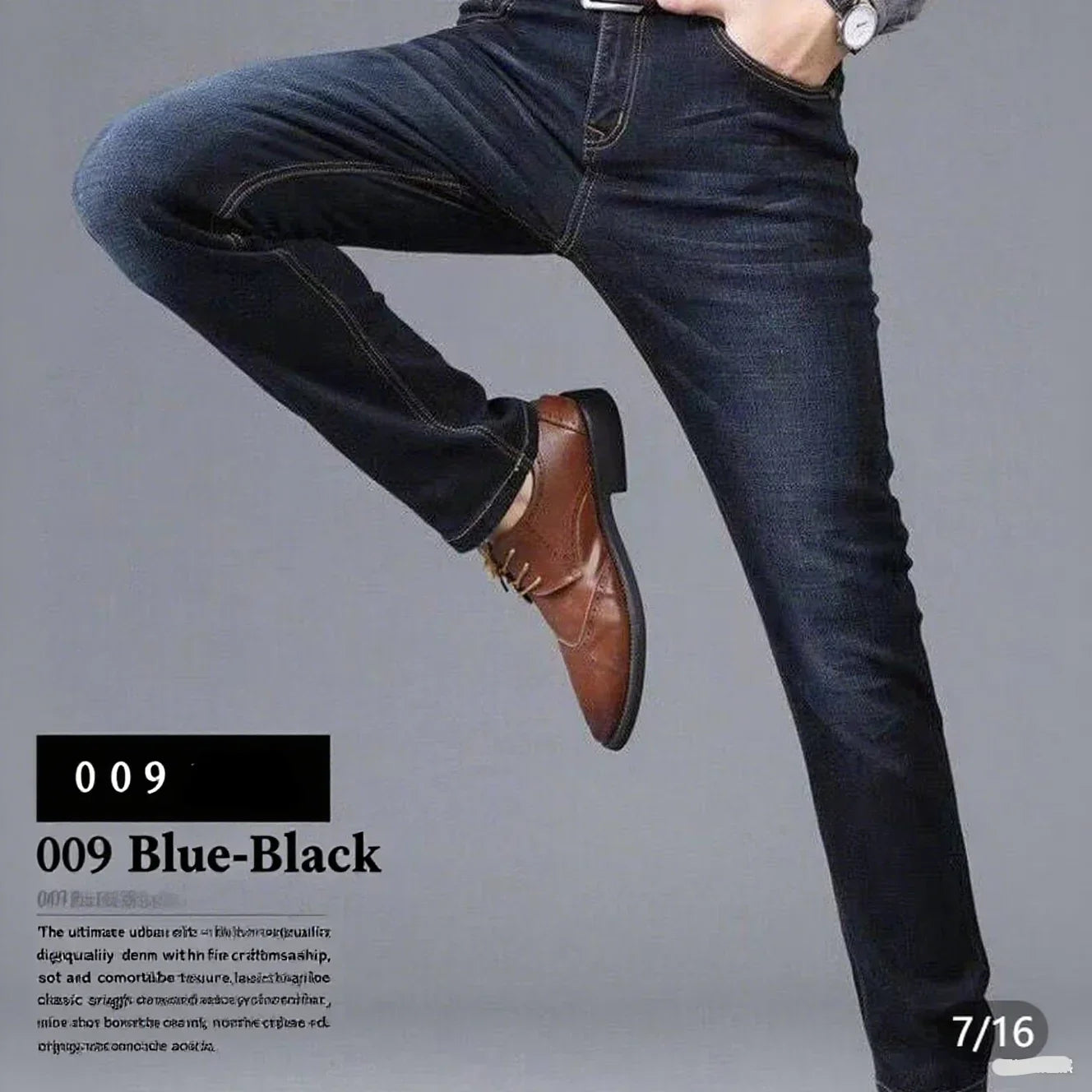 2026 JEAN New Business Men's Jeans Casual Straight Stretch Fashion Classic Blue Black Work Denim Trousers Male Brand Clothing