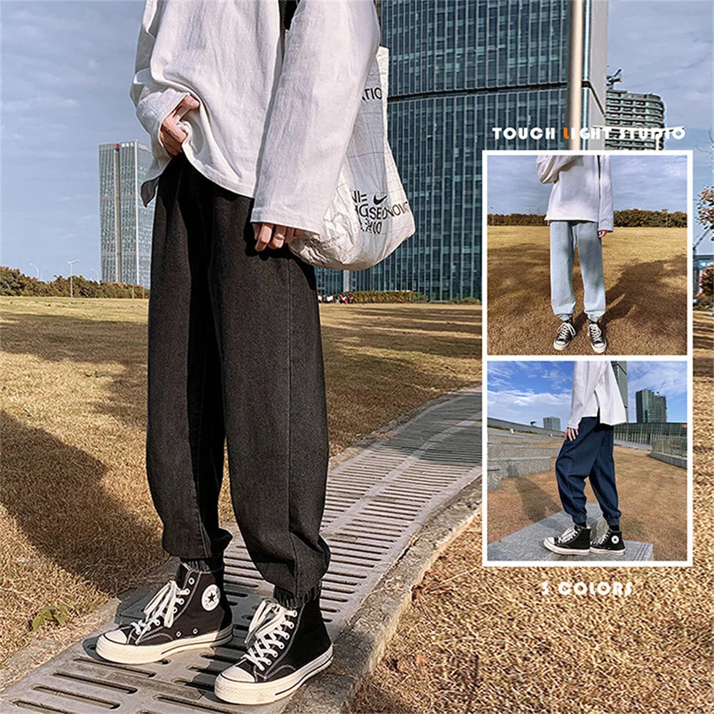 Jeans men Jeans Man Loose Joggers Streetwear Harem Jeans Cargo Pants Ankle-Length Denim Trousers denim pants joggers men